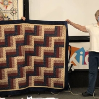 Heather Foster - First Quilt Top - Shown by proud momma Mary Ann Waite