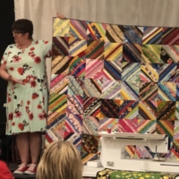 Lori Frederick - The Guild Story -String Blocks made into a Quilt for Sue Deyo Past - President