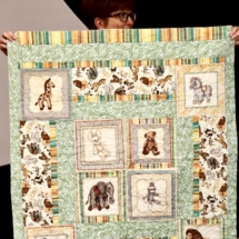 Lori F. Toyland baby quilt