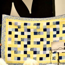Lynne P. BLue & yellow quilt