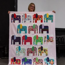 Kathy W. Tula Pink Stomping Ground Elephant quilt
